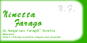 ninetta farago business card